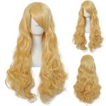 Transform Your Look with ANOGOL Yellow Curly Wig - Long, Vibrant, and Perfect for Anime Cosplay Parties
