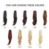 Transform Your Daily Look with 20" Brunette Synthetic Claw Clip Ponytail Extension - Easy and Fluffy Daily Hairstyling for Women