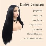Sultry Charm: AFBeauty 24'' Black Lace Front Wig - Daily Glamour with Deep Parting and Heat-Resistant Synthetic Fiber