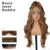 LOVSOUL 13x6 HD Glueless Lace Frontal Wig: Ready-to-Wear 26inch Sunkissed Highlights