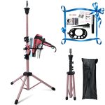 Klvied Pink Wig Stand Tripod – Upgraded, Double Locking System for Unmatched Stability