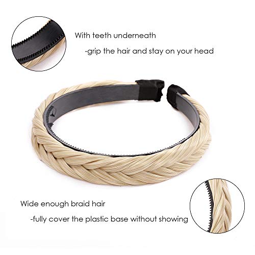 Hairro Fishtail Braided Headband – Synthetic Hairpiece with Teeth for Effortless Elegance
