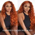 Ginger Bundles: Experience the Bold Beauty of Burnt Orange 350 Deep Wave Human Hair!