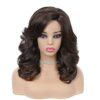 Lady Miranda Mixed Brown Nature Curly Lace Part Wig - Heat Resistant Synthetic Weave for Effortless Elegance and Everyday Glam