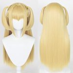Long Straight Blonde Cosplay Wig: High-Quality Heat Synthetic Hair for Girls and Women, Perfect for Halloween Parties and Anime Cosplay