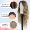 EMMOR Long Ombre Blonde Wavy Wig - Natural and Stylish Lace Front Wig for Everyday Glam