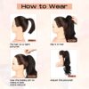 SEIKEA PT008 Lacie 24-Inch Curly Wavy Ponytail Extension - Natural Soft Clip-in Hairpiece for Effortless Elegance in Caramel Blonde with Golden Blonde Highlights
