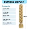 purshine Pre Stretched Braiding Hair - 24 Inch Dark Blonde Synthetic Extensions for Tangle-Free, Unique Styles