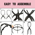 Wig Care with the Premium Portable Collapsible Wig Stand Holder - Your Stylish Travel Companion for Multiple Wigs