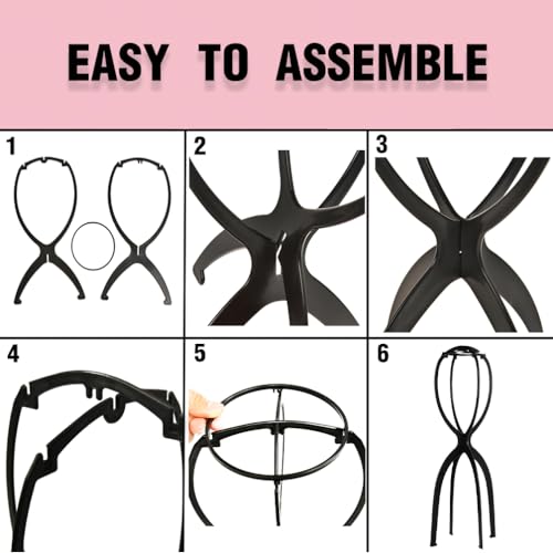 Wig Care with the Premium Portable Collapsible Wig Stand Holder - Your Stylish Travel Companion for Multiple Wigs