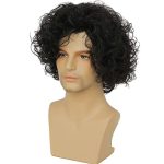 Curly Short Black Men's Wig - Ideal for Halloween, Cosplay, and Costume Parties