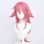 Pink Yae Miko Wig Cosplay clothing Wig Anime synthetic with wig cap (Yae Miko)