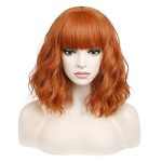 incohair 14 Inches Dark Orange Wig – Short, Curly, and Perfect for Every Occasion