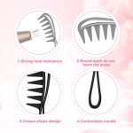 Hair's Potential with the 2 Pcs Large Texture Combs Set: Gentle Detangling for Every Hair Type