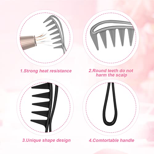 Hair's Potential with the 2 Pcs Large Texture Combs Set: Gentle Detangling for Every Hair Type