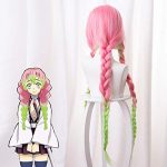 Demon Slayer Kanroji Mitsuri Wig - Vibrant Multi-color Hair Replacement Wigs for Authentic Anime Role Playing