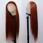BTWTRY Ginger Brown Synthetic Lace Front Wig - Pre Plucked Natural Hairline for Effortless Style