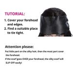 Satin Edge Laying Scarf: Your Ultimate Wig Grip Headband for Stylish Lace Frontal Wigs, Perfect for Yoga, Makeup, Facial, and Sports (1 Pcs Black)