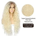 26-Inch Blonde Curly Lace Front Wig - Heat Resistant, Pre-Plucked, and Perfect for Fashion-Forward Women