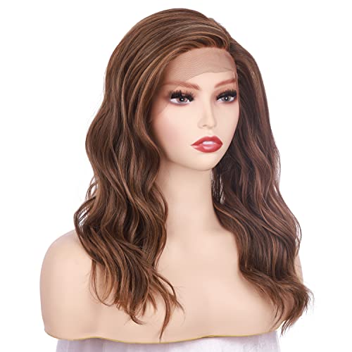 Onedor 20Inch Kanekalon Futura Synthetic Hair Wavy Lace Front Long Wigs