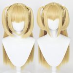 Long Straight Blonde Cosplay Wig: High-Quality Heat Synthetic Hair for Girls and Women, Perfect for Halloween Parties and Anime Cosplay