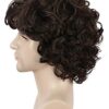 Anime Mastery Unleashed: Men's Short Curly Brown Wig for Halloween & Cosplay - Dive into Character with High-Quality Hair