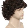 Anime Mastery Unleashed: Men's Short Curly Brown Wig for Halloween & Cosplay - Dive into Character with High-Quality Hair