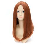 Unleash Vibrance: 20'' Long Straight Dark Orange Cosplay Wig - Elevate Your Costume Glamour