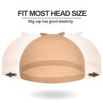 Seamless Style Mastery: 4 Flesh-Colored Wig Caps - Easy to Wear, Perfect for Halloween and Christmas Parties