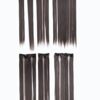 SWACC's 22 Inches Straight Full Head Synthetic Hair Extensions - Dark Brown (#4) - Heat Resistant, Clip-in Magic