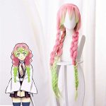 Demon Slayer Kanroji Mitsuri Wig - Vibrant Multi-color Hair Replacement Wigs for Authentic Anime Role Playing
