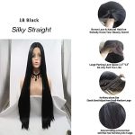 Xiweiya's Silky Straight Lace Front Wig - Long, Thick, and Natural 1B# Black Beauty