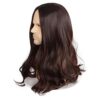 IEBIYO Men's Long Brown Wig, Middle Part Wavy Wig for Cool Men, Perfect for 60s 70s Hippie Look, Heat Resistant Synthetic Halloween Costume Wig