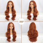 Long Orange Wigs: 26-Inch Ginger Orange Wavy Wig - Heat Resistant and Stylish for Daily Party Use