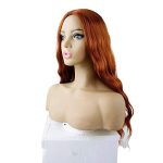 26-Inch Long Wavy Auburn Orange Wig - Natural Copper Waves for Elegant Everyday and Special Occasion Styles