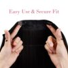 Secret Elegance: REECHO 14-Inch Invisible Wire Hair Extensions in Dark Brown with Copper Highlights - Adjustable, Secure, and Effortless Glamour