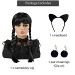 WanBigVa Long Black Braided Wig – Perfect Halloween Party Accessory