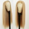 Maycaur's Long Straight Blonde Lace Front Wig – 24 Inch Glueless Hair with Pre Plucked Hairline, Perfect for Fashion Women