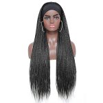ROSEBONY Micro Box Braids Headband Wig - Effortless Elegance in 30 Inches