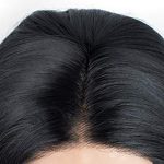 Black Lace Front Wigs for Women 130% Density Long Wavy Synthetic Wig 28 inches