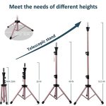 Pink Wig Stand Tripod Upgraded - Adjustable Metal Mannequin Head Stand with Double Locking System for Cosmetology, Hairdressing, and Easy Assembly