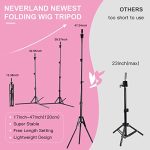 Neverland Beauty & Health Wig Stand Tripod Set - 23 Inch Red Wig Head with Canvas for Wig Making and Display