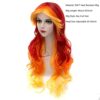 MQ Women's Orange Yellow Wigs - Fluffy, Natural, and Heat Resistant