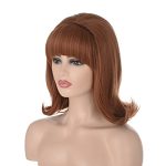 Step into Nostalgia with the 70s Pinup Pelucas - Retro Glamour in Ginger: Perfect Vintage Look for Halloween Costume Fun