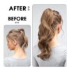 CJL HAIR 18" Curly Wavy Ponytail Extension in Black Brown - Instant Glamour with Wrap Around Clip-In Synthetic Hairpiece