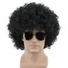 Short Black Fluffy Disco Afro Wig - Ideal for Anime Cosplay and Fun Events