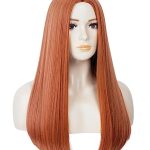 Long Straight Auburn Wig 22 Inches - Copper Red Synthetic Hair Ginger Wig for Women, Ideal for Daily Life or Party with Wig Cap