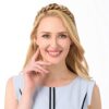 DIGUAN's Messy Wide 2 Strands Synthetic Braided Headband - Beauty Accessory in Light Ash Blonde, Perfect for Effortless Style