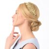 DIGUAN Bohemian Beauty: Wide Fishtail 2 Strands Synthetic Hair Braided Headband in Brunette Brown - Elevate Your Style