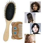 Silky Strands: Elevate Your Style with the Detangling Magic of the Wig Brush's Professional Wood Handle